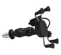 VPLPEREQAK Per K&awasaki Per NINJA 400 250 ZX-14R ZX-6RR ZZR 1400 Moto Supporto Telefono Con Attacco Forcella Con Caricabatterie USB Staffa Navigazione Supporto Telefono Moto