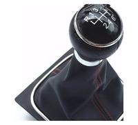 VPNMNZTPAP Pomello Cambio Per VW Per Golf 5 V MK5 MK6 Per Jetta R32 Per Rabbit Pomello Cambio A 6 Marce Con Custodia Pelle(6 Speed Black B)