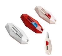 VPOUERY 3 Pezzi Mini Taglierino Tascabile Mini Coltello Multiuso Retrattile Coltello di Sicurezza Portatile Mini Cutter Universale Forma di Nuvola con Foro Catena Chiave per Ufficio Scolastico