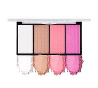 VPOUERY 4-in-1 Professional Makeup Palette - Palette viso, Embossed Pink Blush, Blush essence polvere, Highlighter & Contour Powder - Highly Pigmented (4 Shades Including Pink)