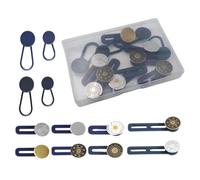 VPOUERY Jeans Buttons, bottoni jeans, Fit Buttons for Jeans, 24 Pieces Elastic Extensions Loose Button, Adjustable Trousers Buttons, Removable Jeans Buttons