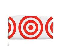 VPPUR Design Target - Portafoglio da donna con stampa a mano, portafoglio da donna, pochette da viaggio casual alla moda, nero, taglia unica, arte, Nero, One Size, Arte
