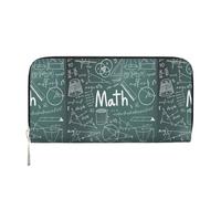 VPPUR Formulas Shapes Theory - Portafoglio da donna con stampa di parole e lezioni di matematica, portafoglio da donna, pochette da viaggio casual alla moda, nero, taglia unica, arte, Nero, One Size