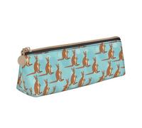 VPPUR Funny for Kangaroo Print Daily Piccolo astuccio triangolare con portapenne con cerniera per strumenti di scrittura, bianco, taglia unica