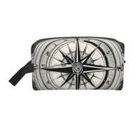 VPPUR Law of the Compass Navigation 1 Print - Borsa portaoggetti con cerniera, grande capacità, organizer da viaggio per cosmetici da viaggio, per articoli da toeletta e trucchi, bianco, taglia unica