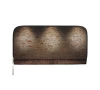 VPPUR Lights hit the brick wall Print Hand Wallet Handmade Lady Wallet for Women Wallet Clutch for Travel Casual Trendy, nero, taglia unica, arte, Nero, One Size, Arte