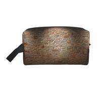 VPPUR Lights hit the brick wall print large capacity zip Storage Bag Travel Cosmetic Organizer per articoli da toeletta trucco, bianco, taglia unica, Bianco, One Size