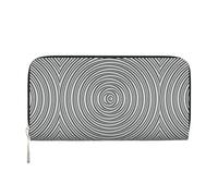 VPPUR Portafoglio da donna con stampa illusione ottica a rotazione ottica, portafoglio da donna, pochette da viaggio casual alla moda, nero, taglia unica, arte, Nero, One Size, Arte