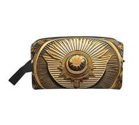 VPPUR Sun Old Egyptian Timeless Grace Print - Borsa portaoggetti con cerniera, grande capacità, organizer da viaggio per cosmetici da viaggio, per articoli da toeletta e trucco, bianco, taglia unica