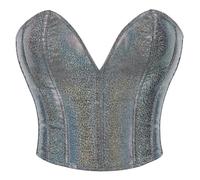 VPQILH Bustino Corsetto Donna Sexy Scollo a V Corset Donna Stringivita Modellante Dimagrante Corsetto Sottoseno Fascia Addominale Dimagrante con Regolabile Bustier Applica a Abito da Festa Halloween