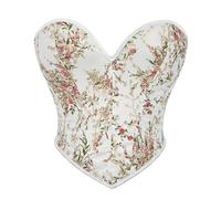 VPQILH Bustino Corsetto Donna Sexy Scollo a V Corset Donna Stringivita Modellante Dimagrante Corsetto Sottoseno Fascia Addominale Dimagrante con Regolabile Bustier Applica a Abito da Festa Halloween