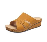VPQILH Ciabatte Donna Vendita Ortopediche Pantofole Moda Sandali con Zeppa da Donna Plateau Estivi Sandalo Plateau Pantofola Punta Aperte Ciabatta Mare Pantofole Antiscivolo Gomma Suole Scarpe