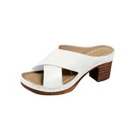 VPQILH Donna Sandali con Tacco Estive Vendita, Donna Pantofole con Zeppa Plateau Sandalo Punta Aperta Sandaletti Cinturino Incrociato Scarpe Comode Eleganti Sandalo Antiscivolo Pantofole Platform