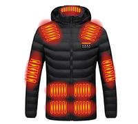 VPQILH Giacca Riscaldata per Uomo e Donna, USB Zone di Riscaldato Gilet Riscaldante Elettrico Cappotti con Cappuccio, Gilet Caldo Invernale per Piumino Riscaldato Termico per escursionismo