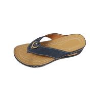 VPQILH Infradito Donna Estive Vendita, 2025 Moda Sandali Donna con Zeppa Flip Flops Comode Pelle Ciabatte Supporto Arco Plantare Sandalo Mare Leggere Pantofole Antiscivolo Gomma Suole Spiaggia Scarpe