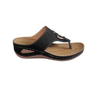 VPQILH Ortopediche Sandali Donna Estive Eleganti Infradito Scarpe con Zeppa Donna Estivi Comode Platform Sandalo Aperte Flip Flop Spiaggia Pantofole Antiscivolo Ciabatte e Attività Outdoor Pantofola