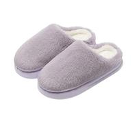 VPQILH Pantofole Donna Invernali Pelose Ciabatte Calde Donna con Punta Chiusa Scarpe Morbide Peluche Slippers Silenzioso Antiscivolo Suola Babbucce Leggere Ciabattine Comodo Pantofole da Inverno Casa