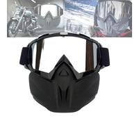 VPVLVZN Maschera da Sci Snow Ninja, Occhiali da Sci Invernali, Maschera per Uomo Caschi Moto Sport, Nero, Protezione UV, Antiappannamento, Antigraffio, Removibile, Resistenza Agenti Atmosferici