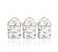 VQ Laura Ashley Elveden White Set 3 Barattoli Tè Caffè Zucchero