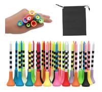 VQBKHO 50 Piezas Tee Golf, 83mm Golf Tee in Plastica Infrangibile Goma de Golf Duradero Camisetas Perni a Sfera in Gomma Morbida Adatto ai Golfisti