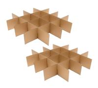 VQBKHO Due divisori in Cartone Completi (12 Pezzi in Totale),Robusti divisori in Cartone Adatti per scatole da trasloco, divisori per Bicchieri, scatole di Vetro, stoviglie e vetrine