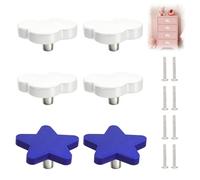 VQBKHO Set da 6 Pezzi Pomelli per Mobili Cameretta Bambini, Decorativi per Bambini Maniglie Disegno Cartone Animato Nuvola e Stella in Gomma Morbida Sicuri e Colorati per Armadio Cassetti Comò