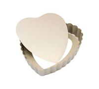 VQEOEOT Teglia per Crostata Stampo Crostata, Heart Apribile, Tortiera Rimovibile, Stampo per Crostate,Tortiera Crostata,Quiche Form,Stampo Quiche,Stampo Crostata Fondo Amovibile, Alluminio, 4 pollici