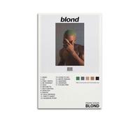 VQIGGTSS Stampa artistica da parete su tela, motivo: Frank Ocean Blonde 3, decorazione per camera da letto, 40 x 60 cm, senza cornice, stile 17
