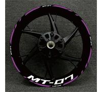 VQLDPX Adesivo per Cerchioni Moto Adesivi per Cerchi Moto, Adesivi Riflettenti per Yamaha MT-07 MT07 MT 07 2020 2021 17 Pollici Nastro Adesivo A Righe Sottili Adesivo per mozzo Ruota(Colore 17)