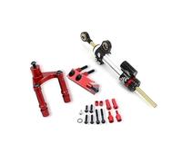 VQLDPX Stabilizzatore Ammortizzatore Sterzo Moto per Ducati Hypermotard950 Hypermotard 950 SP 950SP 2019-2023 Kit Staffa di Montaggio Staffa di Montaggio Ammortizzatore sterzo, Kit(Rosso)
