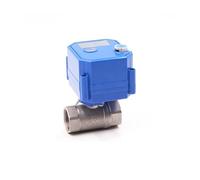 VQRINWIEL Attuatore a Sfera motorizzato in Acciaio Inossidabile a 2 Vie e 2/3 Fili DN8-DN25 con Interruttore Manuale AC220V DC24V DC12V ADC9-24V(Adc9-24v-cr04,DN25)