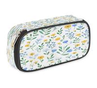 VQUVQV Astuccio per matite di grande capacità, astuccio portapenne con cerniera organizer per cancelleria, Modello senza cuciture floreale pastello, Organizer per borse