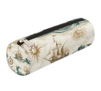 VQUVQV Astuccio per matite e articoli per la scuola, per ragazze, ragazzi, studenti, cancelleria, Bussole Nautiche Navi, Organizer per borse