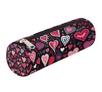 VQUVQV Astuccio per matite e articoli per la scuola, per ragazze, ragazzi, studenti, cancelleria, Cuore Rosso Diverso, Organizer per borse