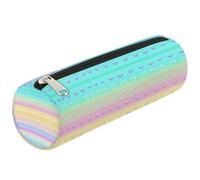 VQUVQV Astuccio per matite e articoli per la scuola, per ragazze, ragazzi, studenti, cancelleria, Cuori Linea Colorata, Organizer per borse