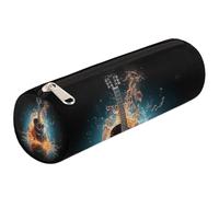 VQUVQV Astuccio per matite e articoli per la scuola, per ragazze, ragazzi, studenti, cancelleria, Musica Chitarra in Acqua e Fuoco, Organizer per borse