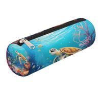 VQUVQV Astuccio per matite e articoli per la scuola, per ragazze, ragazzi, studenti, cancelleria, Pesce tartaruga animale oceano, Organizer per borse
