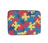 VQUVQV Autistic - Custodia per computer portatile da 15 pollici, con puzzle, sottile, leggera, borsa per il trasporto