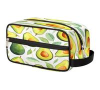 VQUVQV Beauty case per cosmetici, borsa da toilette da viaggio di grande capacità, Kiwi Green Leves, Beauty case