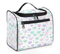 VQUVQV Borsa da toilette da appendere, grande borsa da viaggio per cosmetici, organizer per trucchi per donne e uomini, Cuori di stelle car