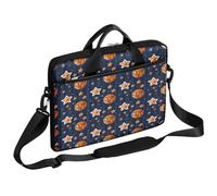 VQUVQV Borsa per computer portatile, unisex, impermeabile, borsa messenger con tracolla, Blu Navy Basket Star Print