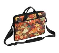 VQUVQV Borsa per computer portatile, unisex, impermeabile, borsa messenger con tracolla, Foglie d'autunno acero