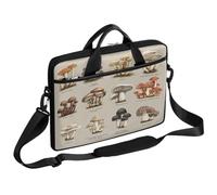 VQUVQV Borsa per computer portatile, unisex, impermeabile, borsa messenger con tracolla, Illustrazione variopinta del fungo