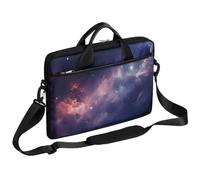VQUVQV Borsa per computer portatile, unisex, impermeabile, borsa messenger con tracolla, Nebulosa Viola Rosa