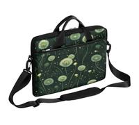 VQUVQV Borsa per computer portatile, unisex, impermeabile, borsa messenger con tracolla, Stampa di tarassaco verde scuro