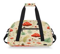 VQUVQV Borsa sportiva da palestra borsone impermeabile borse da viaggio per il fine settimana borse da notte per ragazzi ragazze, Piante di funghi carini