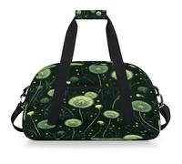VQUVQV Borsa sportiva da palestra borsone impermeabile borse da viaggio per il fine settimana borse da notte per ragazzi ragazze, Stampa di tarassaco verde scuro