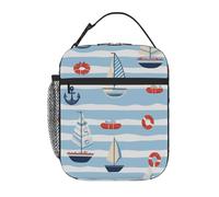 VQUVQV Borsa termica per il pranzo per donne e uomini, barche a vela nautiche, riutilizzabile, isolata, a prova di perdite, borsa termica per lavoro, scuola, picnic, viaggi