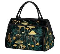 VQUVQV Borsone da viaggio, impermeabile, per sport, palestra, weekender, per la notte, per uomini e donne, Giardino dei funghi della foresta os