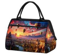 VQUVQV Borsone da viaggio, impermeabile, per sport, palestra, weekender, per la notte, per uomini e donne, Valle delle mongolfiere